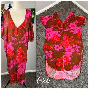 CAbi Open Shoulder Shirt Dress <Sz M-L>